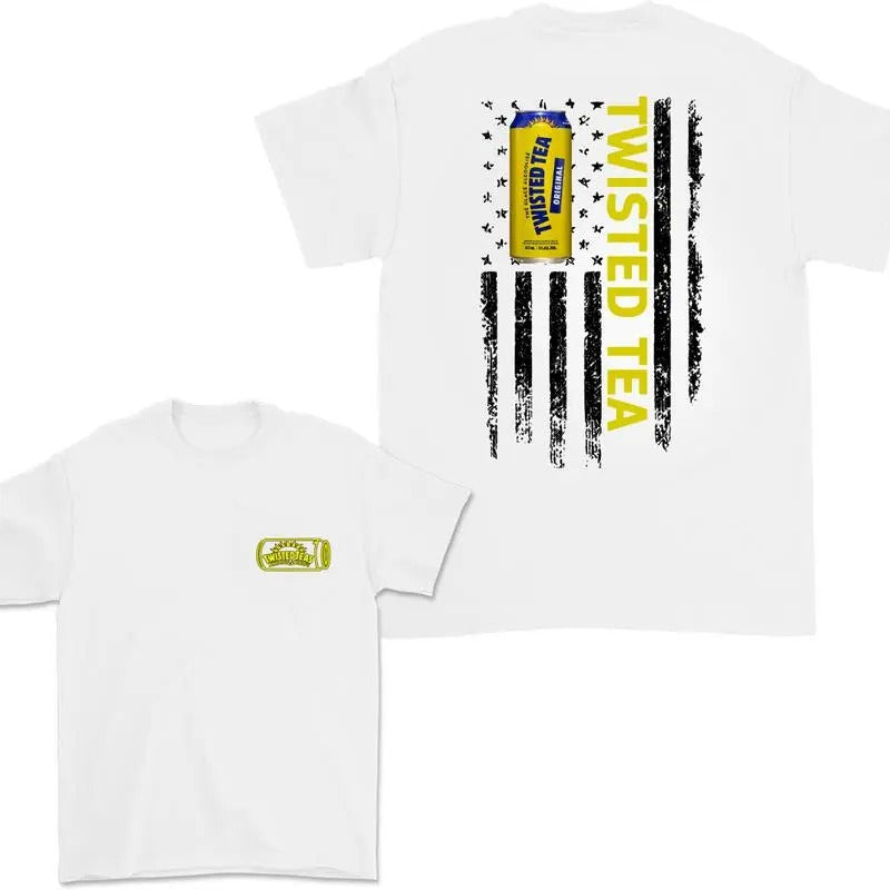 Twisted Tea Logo Flag 2-sided Tshirt, Twisted TeaLight Full Color For Men And Women Tshirt, Independence Day Shirt