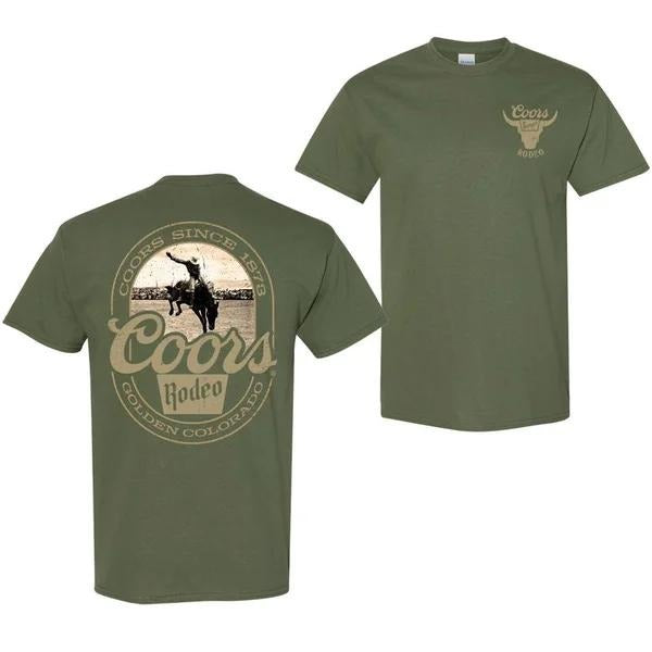 Two-sided Coors Banquet Rodeo T-shirt, Western Cowboy Shirt, Funny Summer Graphic Tee, Trendy Outdoors Beer Lover Sweatshirt, Unisex Hoodie