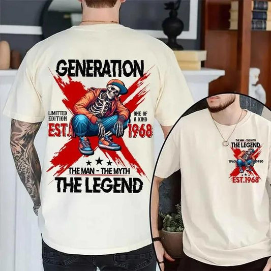 Two-sided Customize Gen X T-shirt, The Man The Myth The Legend 1965 - 1980 Hoodie, Inspired Funny Saying Sarcasm Quote Sweatshirts, Badass Generation FAFOT Tees