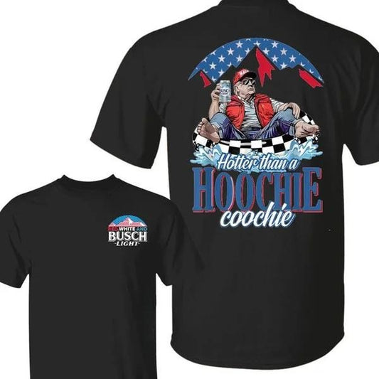 Two-sided Hotter Than A Hoochie Trump, Busch Light Shirts, Funny Summer Graphic Tee, Trendy Outdoors Beer Lover Sweatshirt, Unisex Hoodie