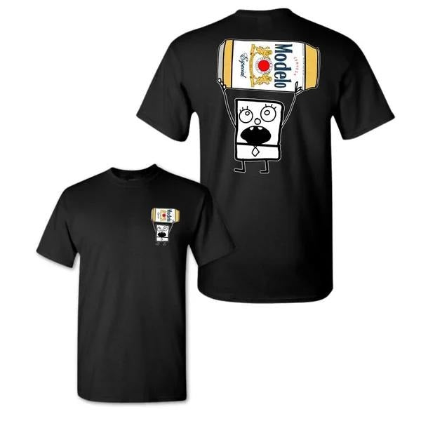 Two-sided Modelo T-shirt, Funny Summer Graphic Tee, Trendy Outdoors Beer Lover Sweatshirt, Unisex Hoodie