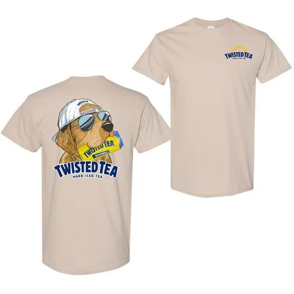 Two-sided Twisted Tea Hunting Dog T-shirt, Funny Summer Graphic Tee, Trendy Outdoors Beer Lover Sweatshirt, Unisex Hoodie