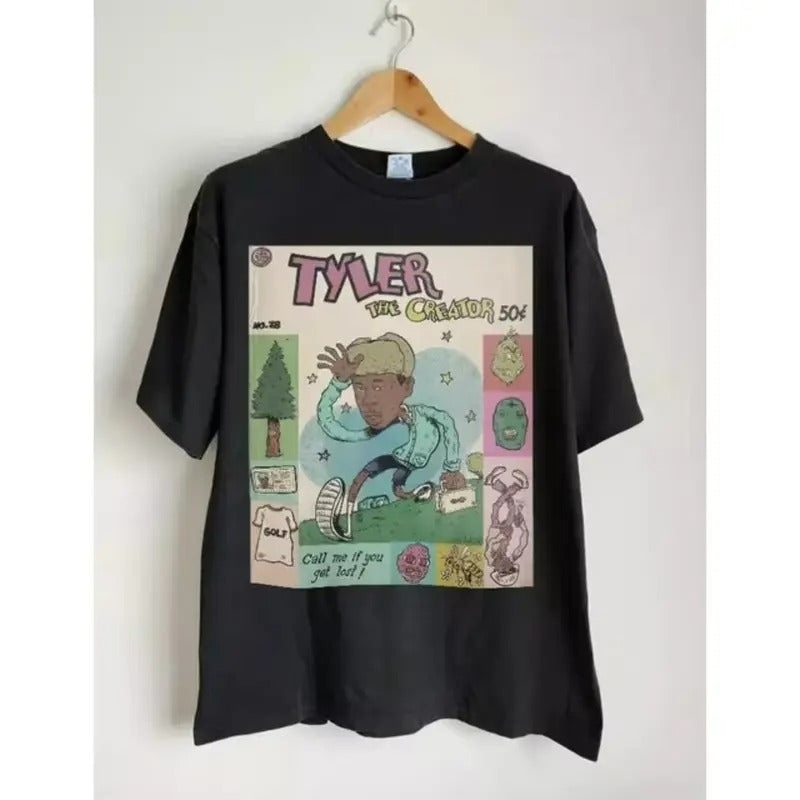 Tyler The Creator Rap Hip Hop Graphic Shirt Unisex ,Casual, Classic Fashion Cotton Underwear Shirt Womenswear And Menswear T-Shirt, Graphic Tee