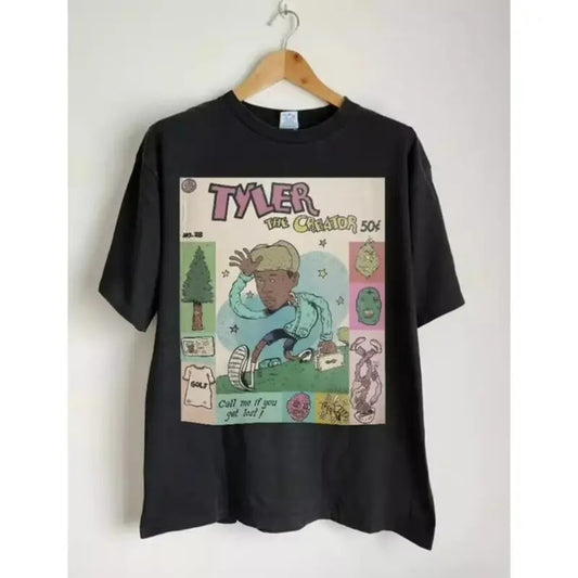 Tyler The Creator Rap Hip Hop Graphic Shirt Unisex ,Casual, Classic Fashion Cotton Underwear Shirt Womenswear And Menswear T-Shirt, Graphic Tee