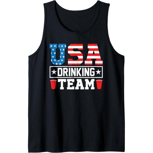 USA Drinking Team Funny Drinking Beer Lover Gift Tank Top