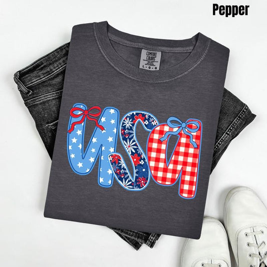 USA Pattern Mix Comfort Colors T-Shirt 'NLB'