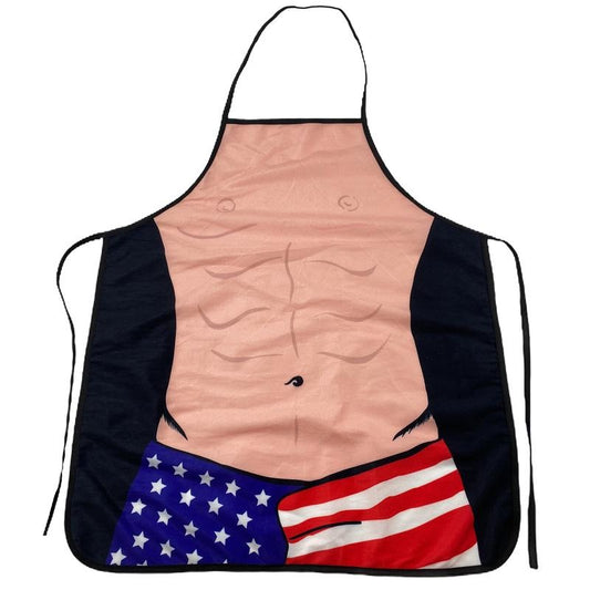 USA Shorts Apron Funny 4th Of July America Graphic Novelty Kitchen Smock Funny Graphic Kitchenwear Patriotic  Funny Food  Novelty Cookware Black