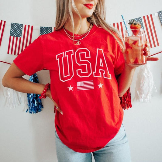 USA T Shirt, 4th of July Tee sweatshirt, Fourth of July Shirt, Big USA Tshirt, American Flag Shirt, Patriotic Shirt, Independence Day Tee
