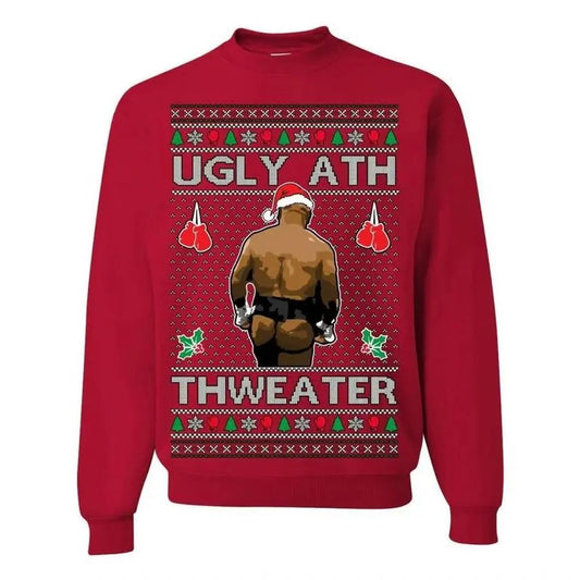 Ugly Ath Sweater Merry ,Butt Viral Ugly Boxing Fight Meme Men Women Funny Ugly Christmas Sweater Ugly Christmas