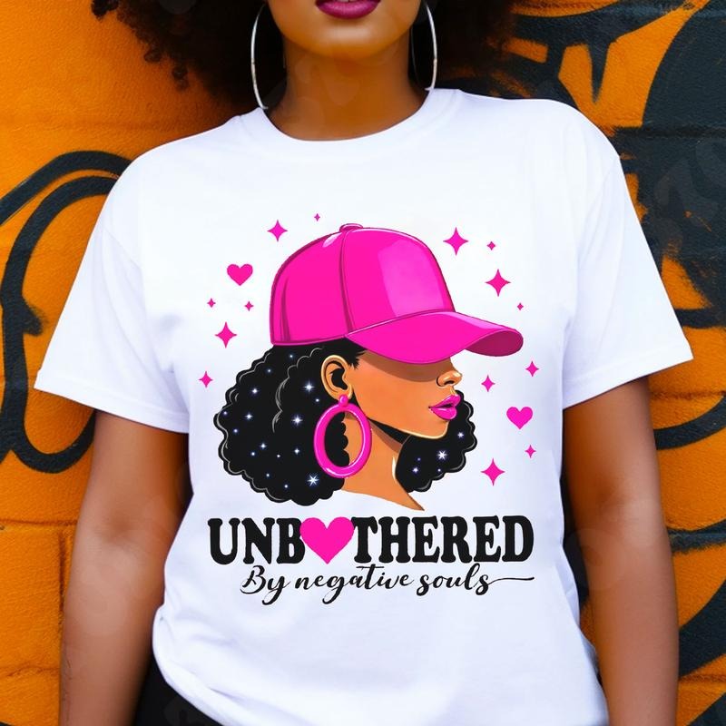 Unbothered By Negative Souls Shirt, Positive Vibes T-Shirt, Motivational Juneteenth African American Tee, Women Black History Month Gift