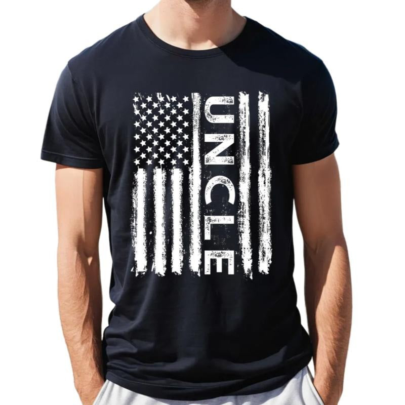 Uncle American Flag T Shirt, Gift For Uncle From Niece Nephew, Vint*ge Us Flag Uncle Tee, Fathers Day Gift, Unisex Short Sleeve Tee, Casual Clothing