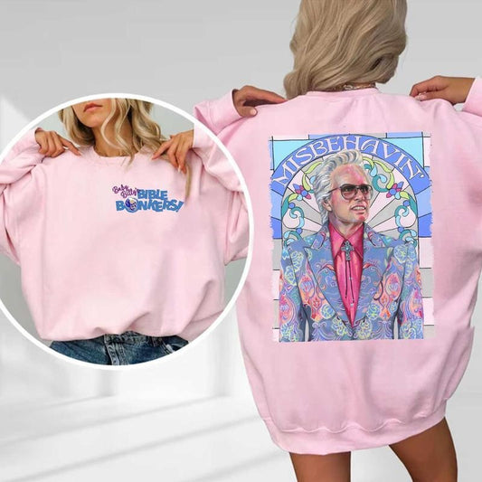 Uncle Baby Billy Misbehavin 2 Side T-Shirt Sweatshirt Hoodie, Walton Goggins, Funny Art Print Shirt, The Righteous, Acrylic Painting, Pop Culture Art