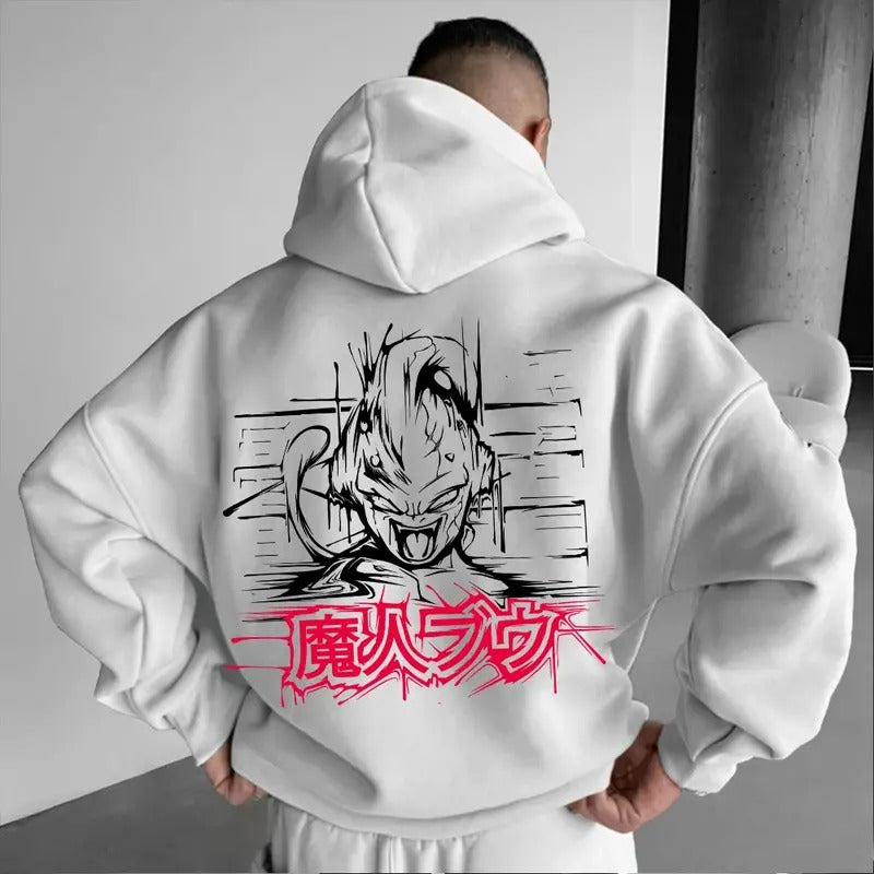 Unisex Anime MAJIN BUU Print Hoodie, Manga Hoodie For Men, Best Anime Hoodie, Gift For Anime Lovers, Anime Printed Shirt, DB Gift For Fans, Gift For Him, Gift For Her M2