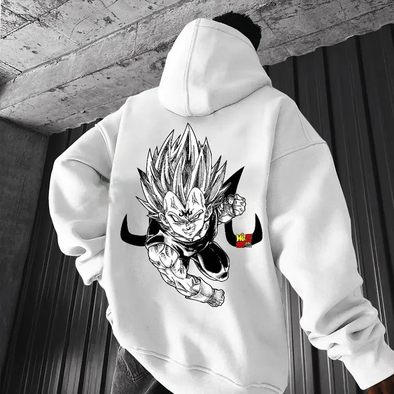 Unisex Anime Vegeta Print Hoodie, Dragon Ball Hoodie, Manga Hoodie For Men, Best Anime Hoodie, Gift For Anime Lovers, Anime Printed Shirt, DB Gift For Fans, Gift For Him, Gift For Her