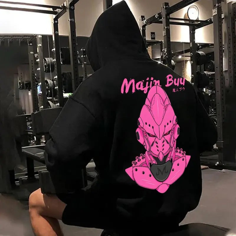 Unisex Buu Graphic Print Hoodie, Casual Dragon Ball Hoodie, Manga Hoodie For Men, Best Anime Hoodie, Gift For Anime Lovers, Anime Printed Shirt, DB Gift For Fans, Gift For Him, Gift For Her Tops