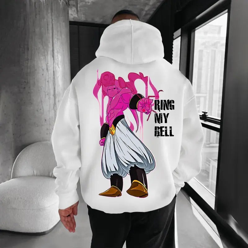 Unisex Buu Graphic Print Hoodie, Casual Dragon Ball Hoodie, Manga Hoodie For Men, Best Anime Hoodie, Gift For Anime Lovers, Anime Printed Shirt, DB Gift For Fans, Gift For Him, Gift For Her V3