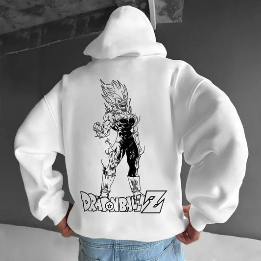 Unisex Casual Anime Vegeta Print Hoodie, Casual Dragon Ball Hoodie, Manga Hoodie For Men, Best Anime Hoodie, Gift For Anime Lovers, Anime Printed Shirt, DB Gift For Fans, Gift For Him, Gift For Her  V4
