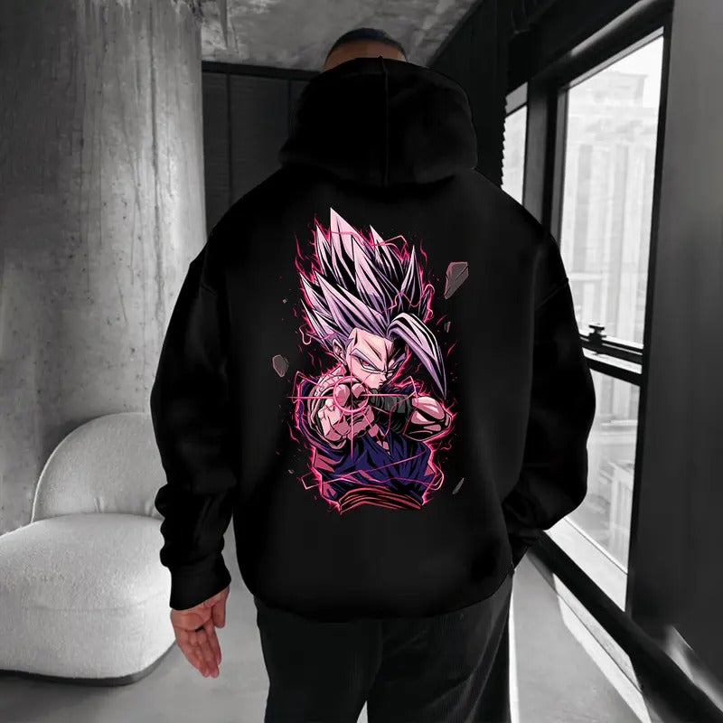 Unisex Casual Dragon Ball Print Hoodie, Manga Hoodie For Men, Best Anime Hoodie, Gift For Anime Lovers, Anime Printed Shirt, DB Gift For Fans, Gift For Him, Gift For Her Tops