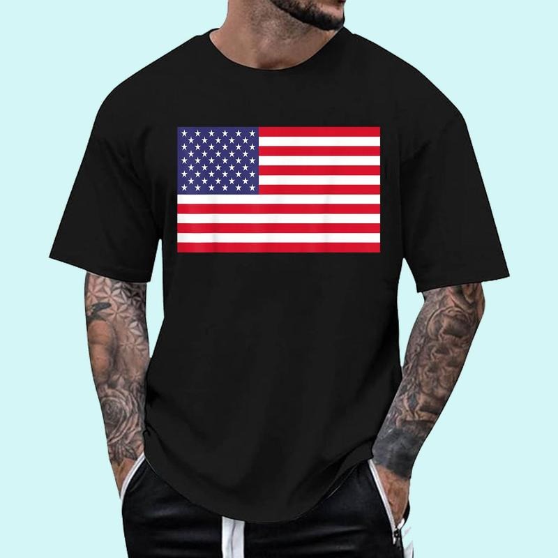 [Unisex Cotton Shirt] American Flag T-Shirt
