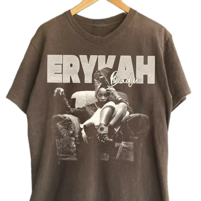 Unisex Erykah Badu T-Shirt, Erykah Vintage 90s Album Shirt, Erykah Badu Music Rapper Shirt Classic Cotton