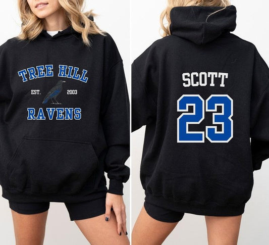 Unisex Heavy Blend Hooded Hoodie - Tree Hill Ravens Design - Pullover Hoodie Classic Cotton Designer Clothes