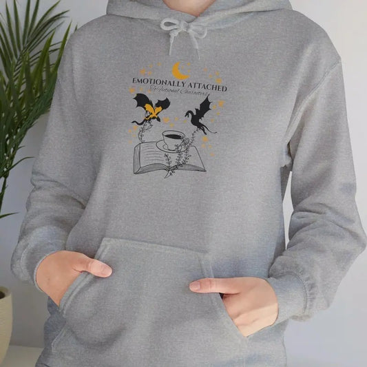 Emotionally Attached to Fictional Characters/Fourth Wing/Fantasy/Bookish/Dragon Lovers/Great Gift Women/Unisex Heavy Blend Hooded Sweatshirt  T-shirt, sweater and Hoodie