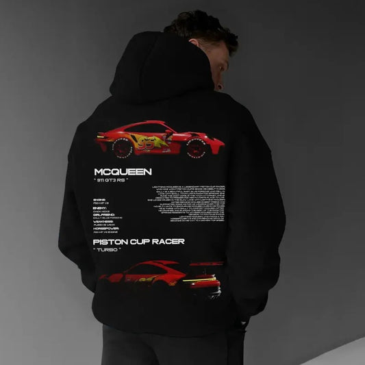 Unisex Lightning McQueen Porsche 911 GT3 RS Hoodie, Sports Car Printed Hoodie, Racing Car Hoodie, Sports Car Hoodies, Porsche Fans Gift, Car Lover Gift
