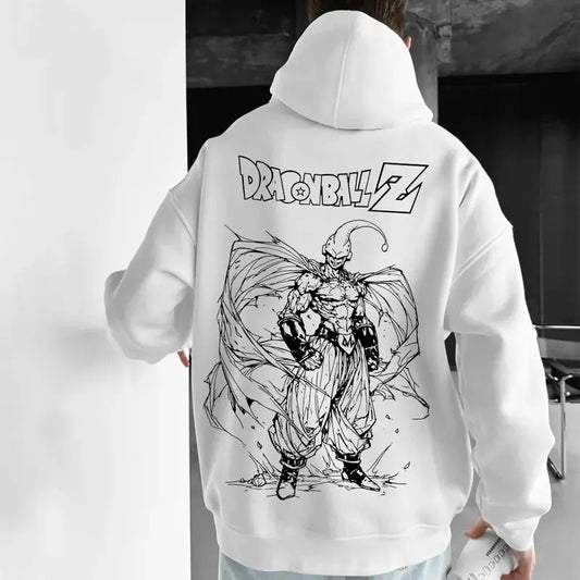 Unisex Majin Buu Graphic Print Hoodie, Casual Dragon Ball Hoodie, Manga Hoodie For Men, Best Anime Hoodie, Gift For Anime Lovers, Anime Printed Shirt, DB Gift For Fans, Gift For Him, Gift For Her V1