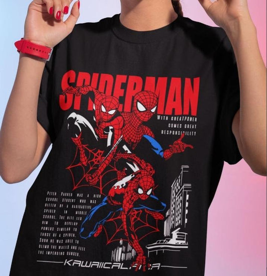 Unisex Spidermann T-Shirt, Retro Family Spider T-Shirt