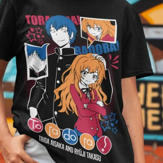 Unisex Toradora! Taiga Aisaka Promise Anime T-Shirt, Ryuji Takasu Manga Shirt Toradora! Anime T-Shirt, Taiga Graphic Tee Shirt