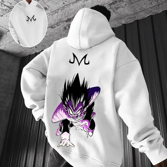 Unisex Vegeta Print Hoodie, Dragon Ball Anime Printed Hoodie, Manga Hoodie For Men, Best Anime Hoodie, Gift For Anime Lovers, Anime Printed Shirt, DB Gift For Fans, Gift For Him, Gift For Her Tops
