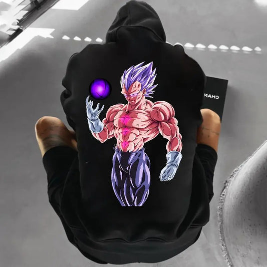 Unisex Vegeta Print Hoodie, Manga Hoodie For Men, Best Anime Hoodie, Gift For Anime Lovers, Anime Printed Shirt, Dragon Ball Gift For Fans, Gift For Him, Gift For Her