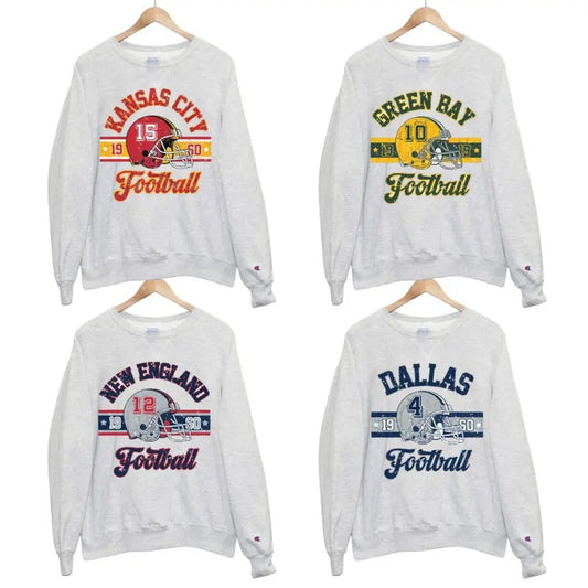 Unisex Vintage Football Sweatshirt - Classic Collection for All Teams