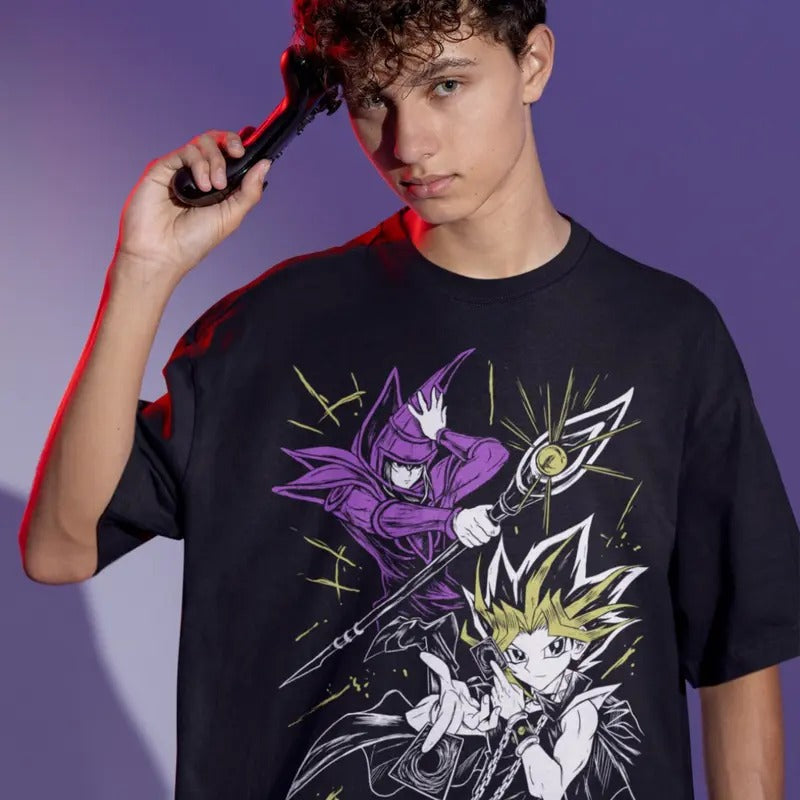 Unisex t-shirt Yu-Gi-Oh! Anime Black Yu-Gi-Oh Anime Manga Tshirt Tee ALL SIZES