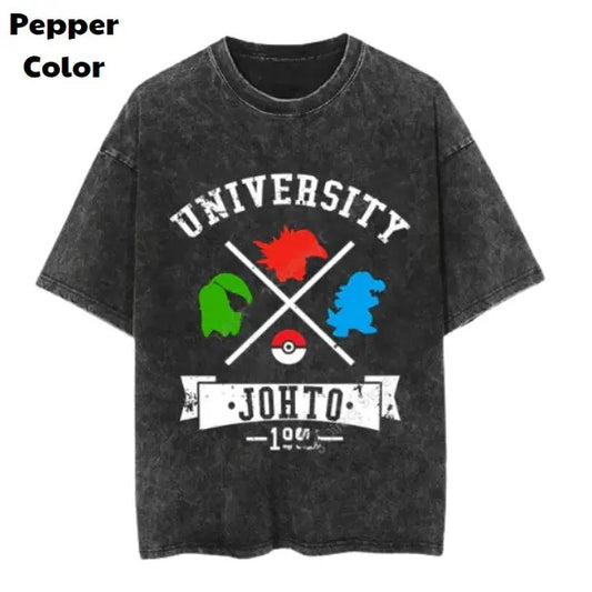 University Johto Vintage Tee, Pokemon T-Shirt, Pokemon Graphic Tees, Pokemon Shirt, Unisex Anime Shirt, Menswear Womenswear Streetwear