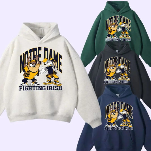 University Of Notre Dame Fighting Irish Looney Tunes T-Shirt, graphic vintage sports tees for men