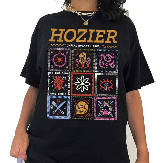 Unreal Unearth Hozier T-shirt, Hozier Tour 2024 Shirt, Vintage Hozier Sweatshirt Womenswear Tops