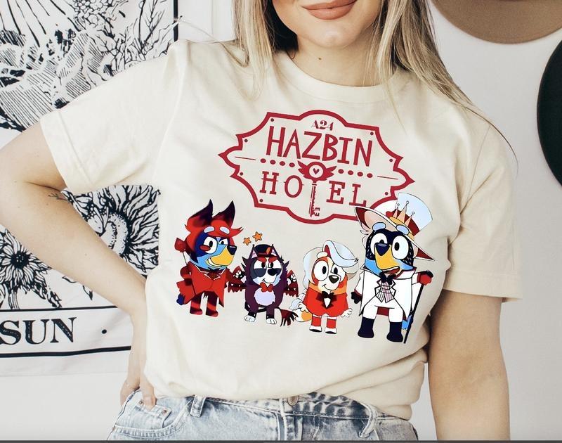[Up To 5XL] Blue Hazbin Hotel Shirt Halloween Shirt Halloween Party Shirt Cute Halloween Tee Blue Family Shirt Funny Shirt Blue Boo Funny Shirt