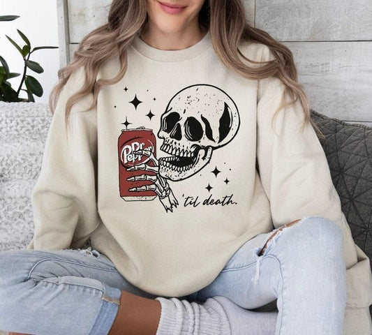 [Up To 5XL] Dr Pepper Til Death SWEATER & T SHIRT, Pepper lover, Pepper Fan, Gift for love one