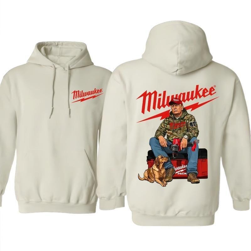 [Up To 5XL] Milwaukeee Trump Camo Hoodie Fuel Hand Drill Dog Hunt T-shirt Unisex Sweatshirt Political Apparel Gift For Hunters Hunting Season