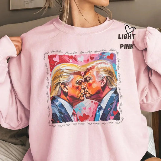[Up To 5XL] Trump Is My Valentine Shirt Trump Valentine's Day T-shit Funny Trump Shirt Trump Lover T-shirt Trump Valentine Shirt Love Is Love Shirt