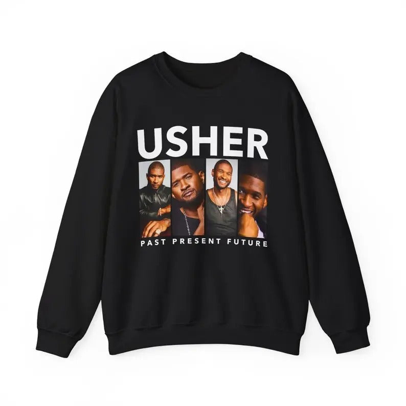 Usher World Tour Sweatshirt Usher Past Present Future World Tour Fan Sweatshirt Merch Usher Concert 2024