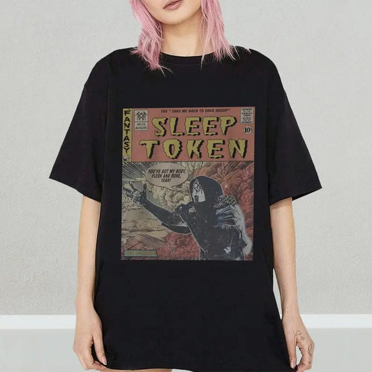 V1 Sleep Token Comic Shirt 90S Vintage Merch Book Art Take Me Back To Eden Album World Tour Ticket Graphic T-Shirt, Sweatshirt, Hoodie