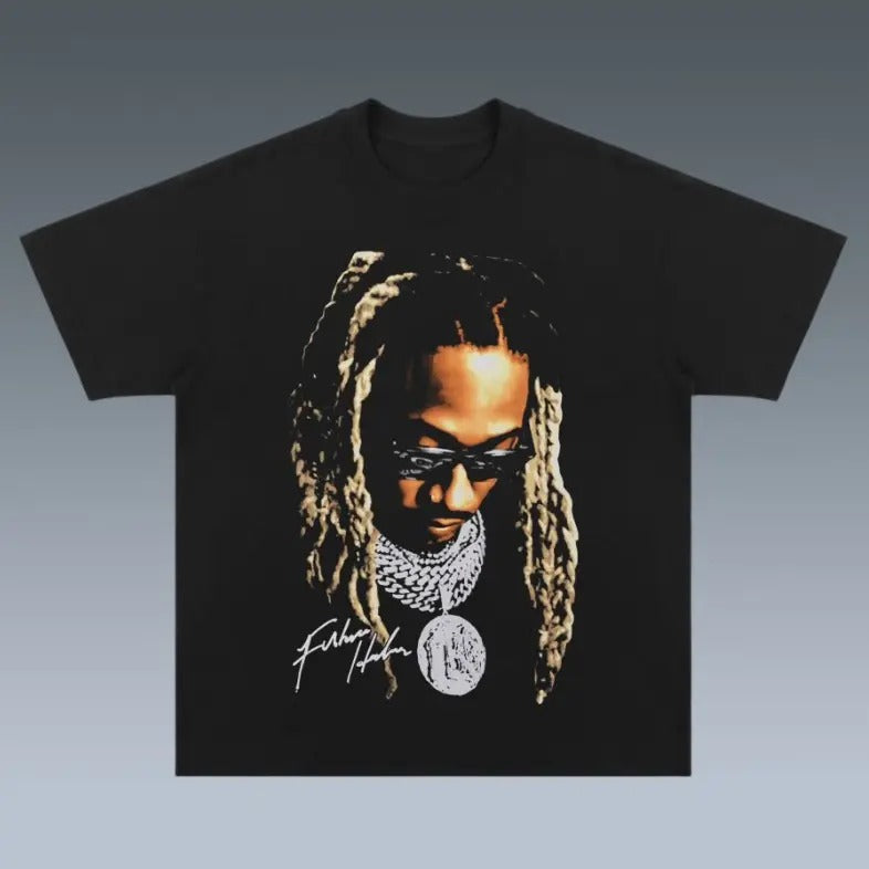 VINTAGE TEE _ FUTURE - Classic Cotton T-Shirt with Graphic Print, Medium Fit, Suitable for Men, Perfect for Streetwear Style