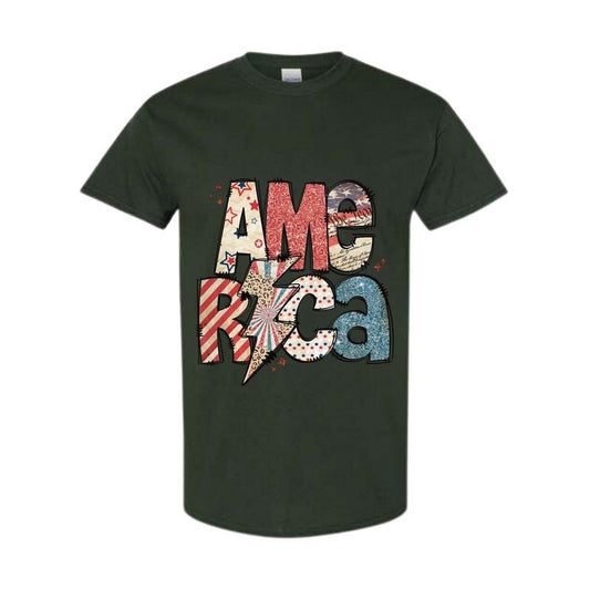 VINTAGE USA, 4TH OF JULY SHIRT, USA DOUBLE STAR SHIRT, 4TH OF JULY MEN SHIRT, UNISEX COTTON SHIRT, OVERSIZED HOLIDAY SUMMER SHIRT Comfort Fabric Top Womenswear Underwear Lady, Full Color, Full Size