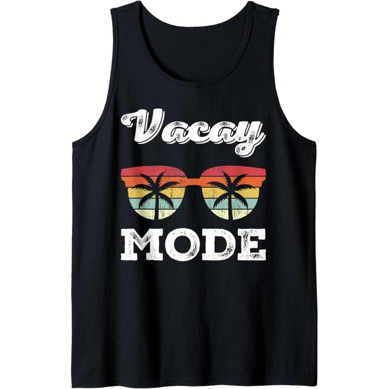 Vacay Mode Sunglasses Vintage Retro Summer Beach Vacation Tank Top Made in USA