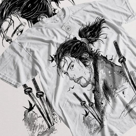 Vagabond T-Shirt S-4XL Musashi Miyamoto Matahachi Honiden Anime Manga Shirt Tshirt S-4XL