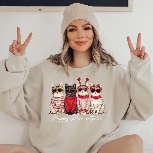 Valentine Cat Shirt, Heart Love Cat Shirt, Trendy Valentines, Cat Lover Shirt, Cute Valentine Gifts