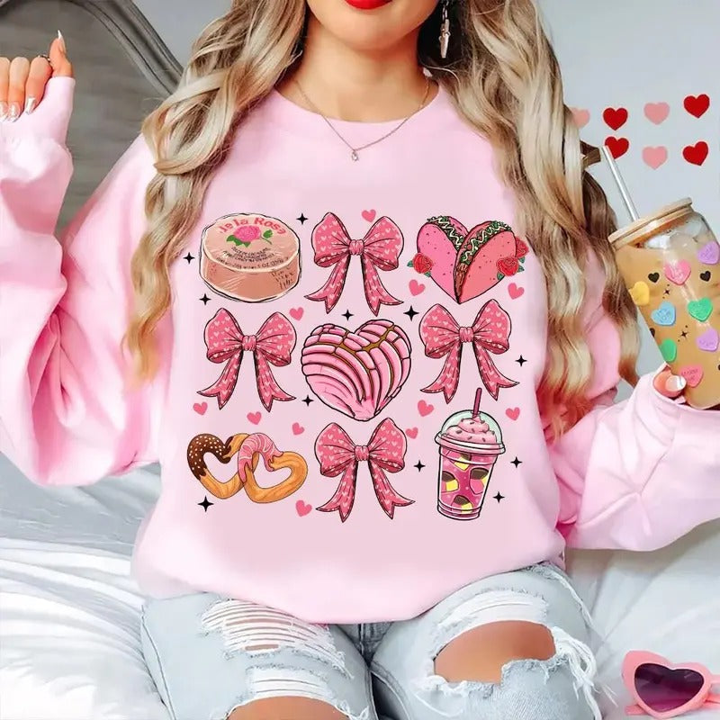 Valentine Concha Pan Dulce Tshirt Sweatshirt, Funny Mexican Lover Shirt, Xoxo Conchas, Sweet Like Pan Dulce, Unisex Sweater Pullover Tee