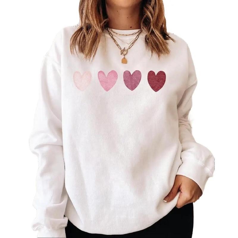 Valentine Heart Sweatshirt, Cute Valentine Sweatshirts for Women